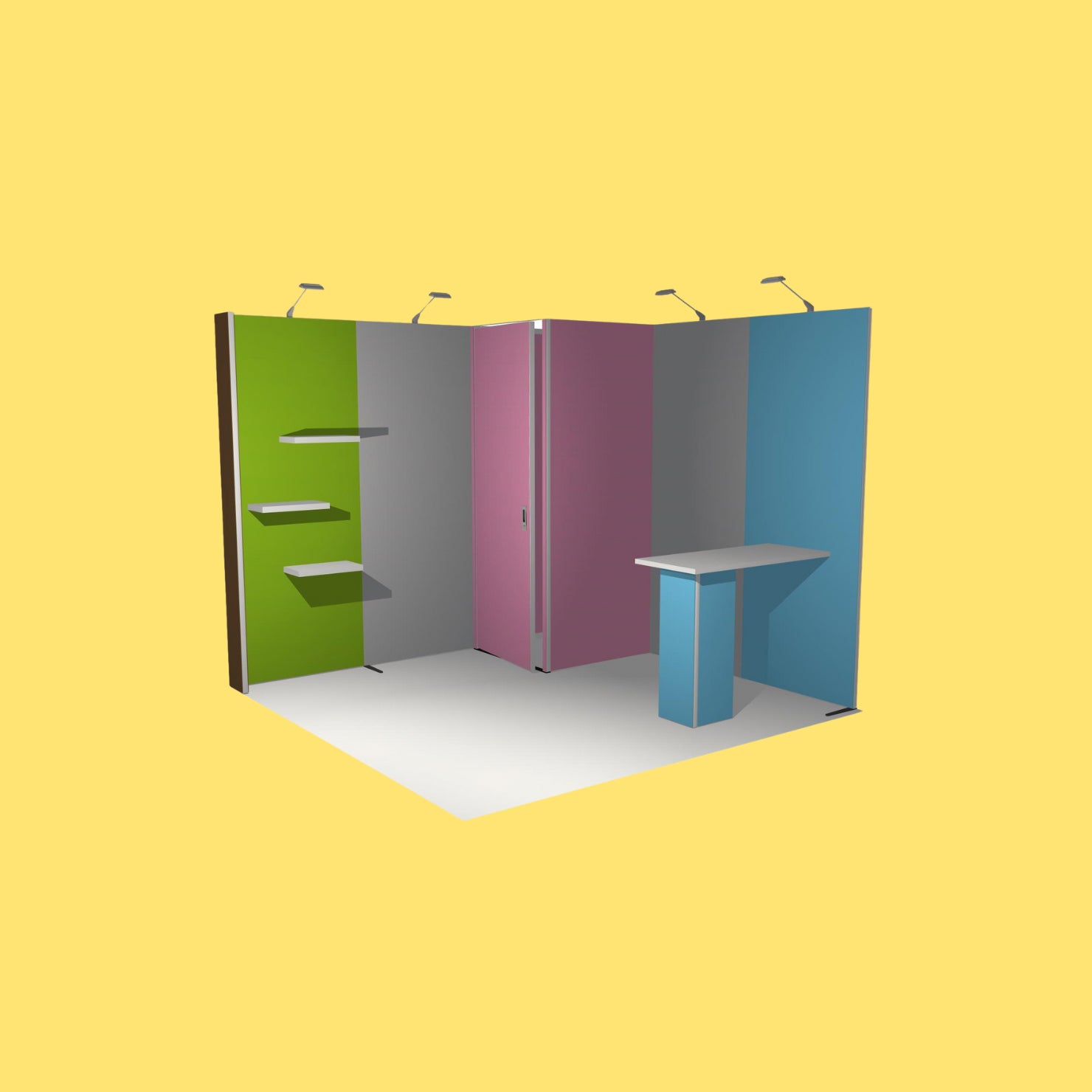 H-Line Panoramic Messestand – Komplettpaket (9 m², 12 m², 15 m², 18 m²)