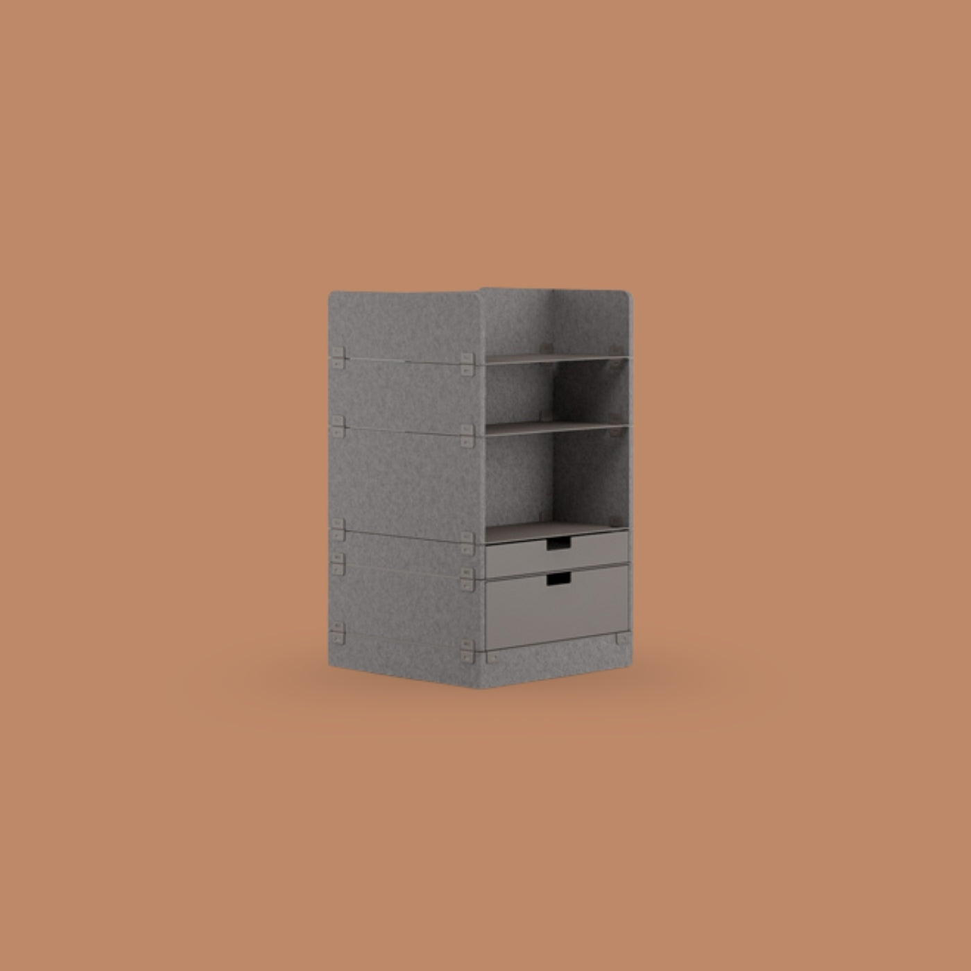 KUHN LAYERS Store – Modulares Stauraumelement mit akustischer Wirkung