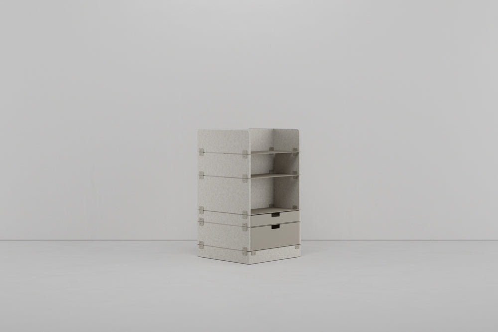 KUHN LAYERS Store – Modulares Stauraumelement mit akustischer Wirkung