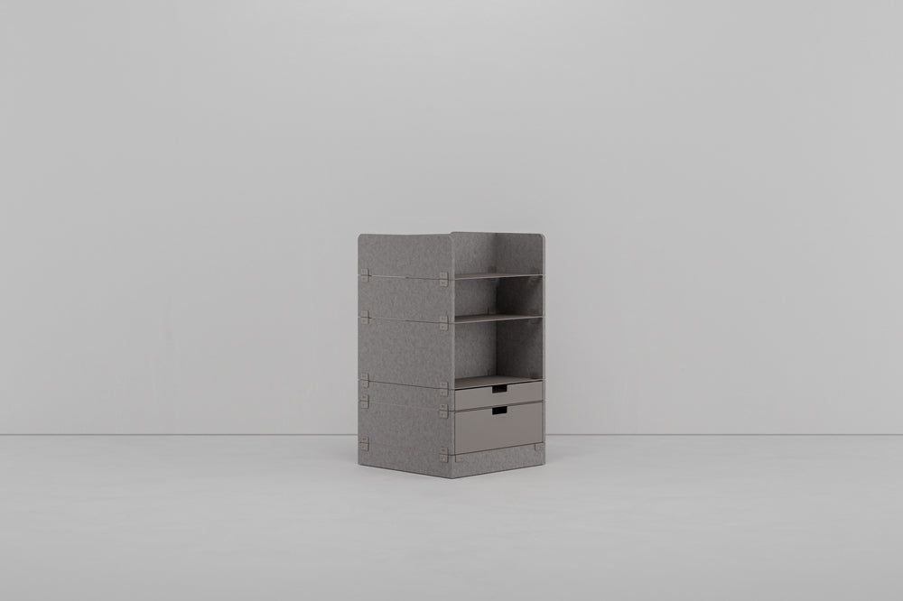 KUHN LAYERS Store – Modulares Stauraumelement mit akustischer Wirkung