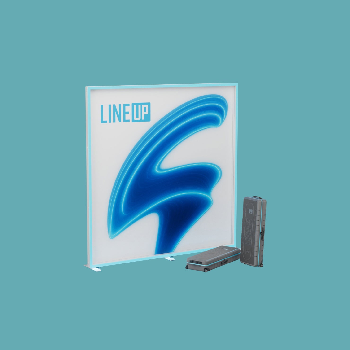 LINEUP – LED-Messestandrahmen mit RGB-Lichtsystem