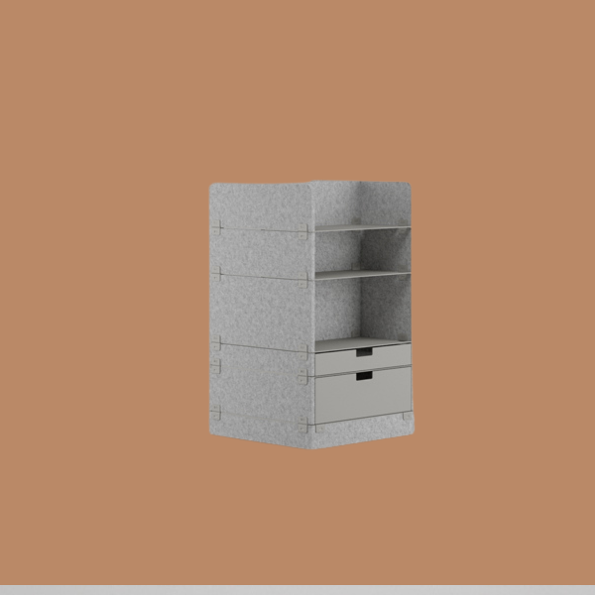 KUHN LAYERS Store – Modulares Stauraumelement mit akustischer Wirkung