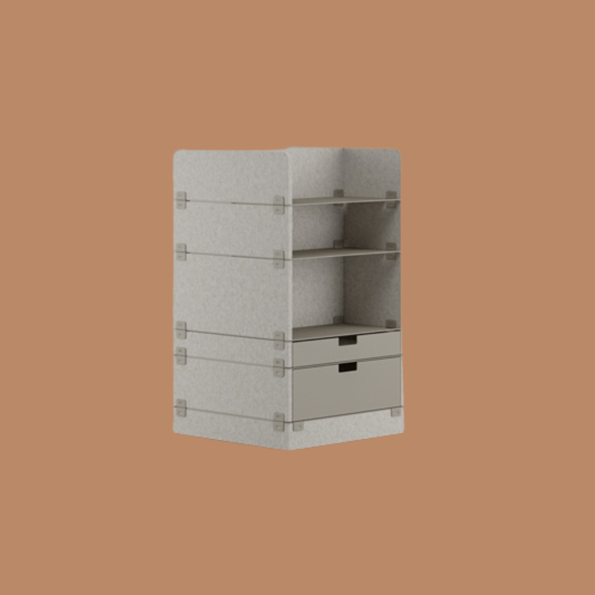 KUHN LAYERS Store – Modulares Stauraumelement mit akustischer Wirkung