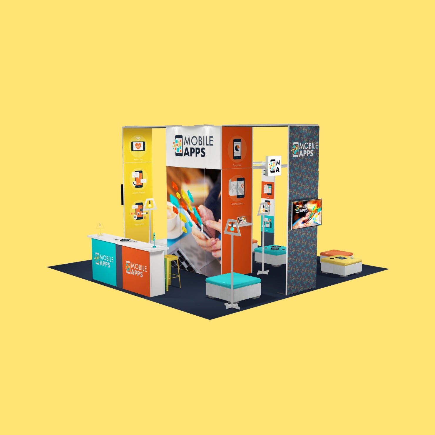 H-Line Panoramic Messestand – HM-Stand 37