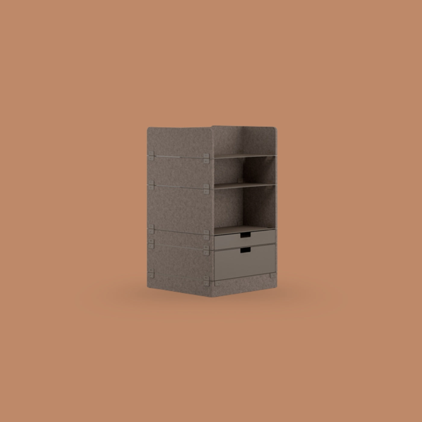 KUHN LAYERS Store – Modulares Stauraumelement mit akustischer Wirkung