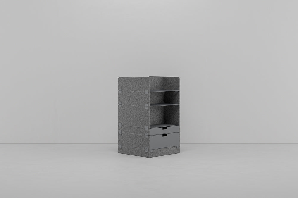 KUHN LAYERS Store – Modulares Stauraumelement mit akustischer Wirkung
