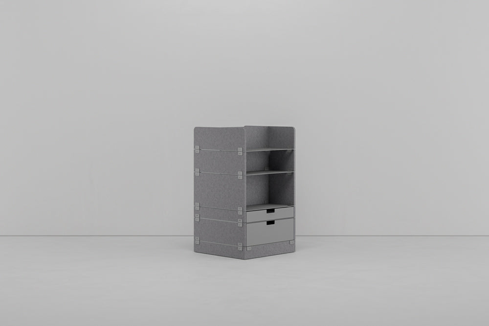 KUHN LAYERS Store – Modulares Stauraumelement mit akustischer Wirkung