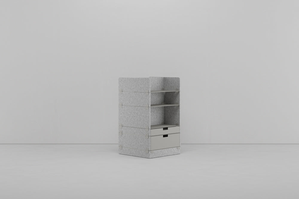 KUHN LAYERS Store – Modulares Stauraumelement mit akustischer Wirkung