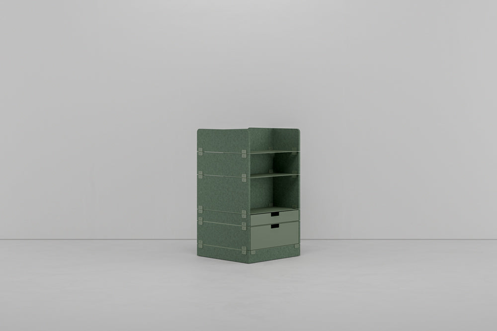 KUHN LAYERS Store – Modulares Stauraumelement mit akustischer Wirkung
