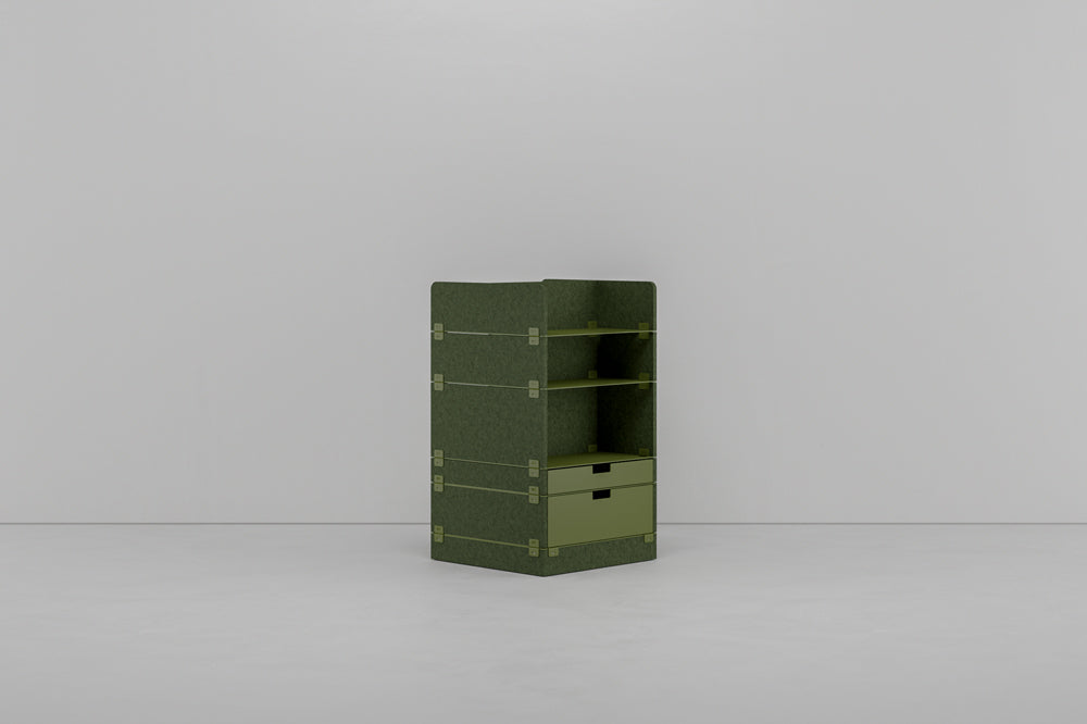 KUHN LAYERS Store – Modulares Stauraumelement mit akustischer Wirkung